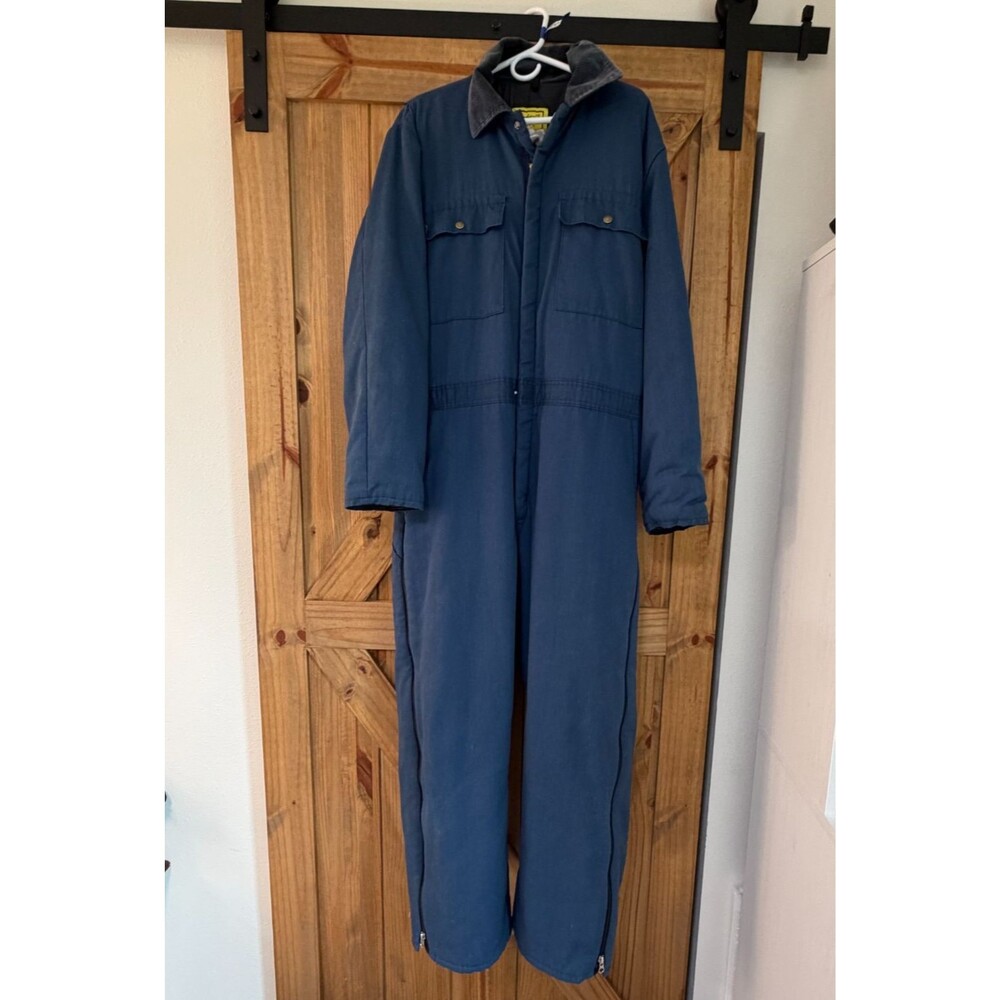 Vintage 90s Workin Sport Blains Farm Fleet Coveralls XL USA Insulated Workwear